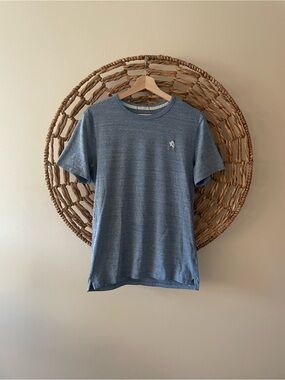 Express Men's Heather Blue Short-Sleeve Crewneck Tee